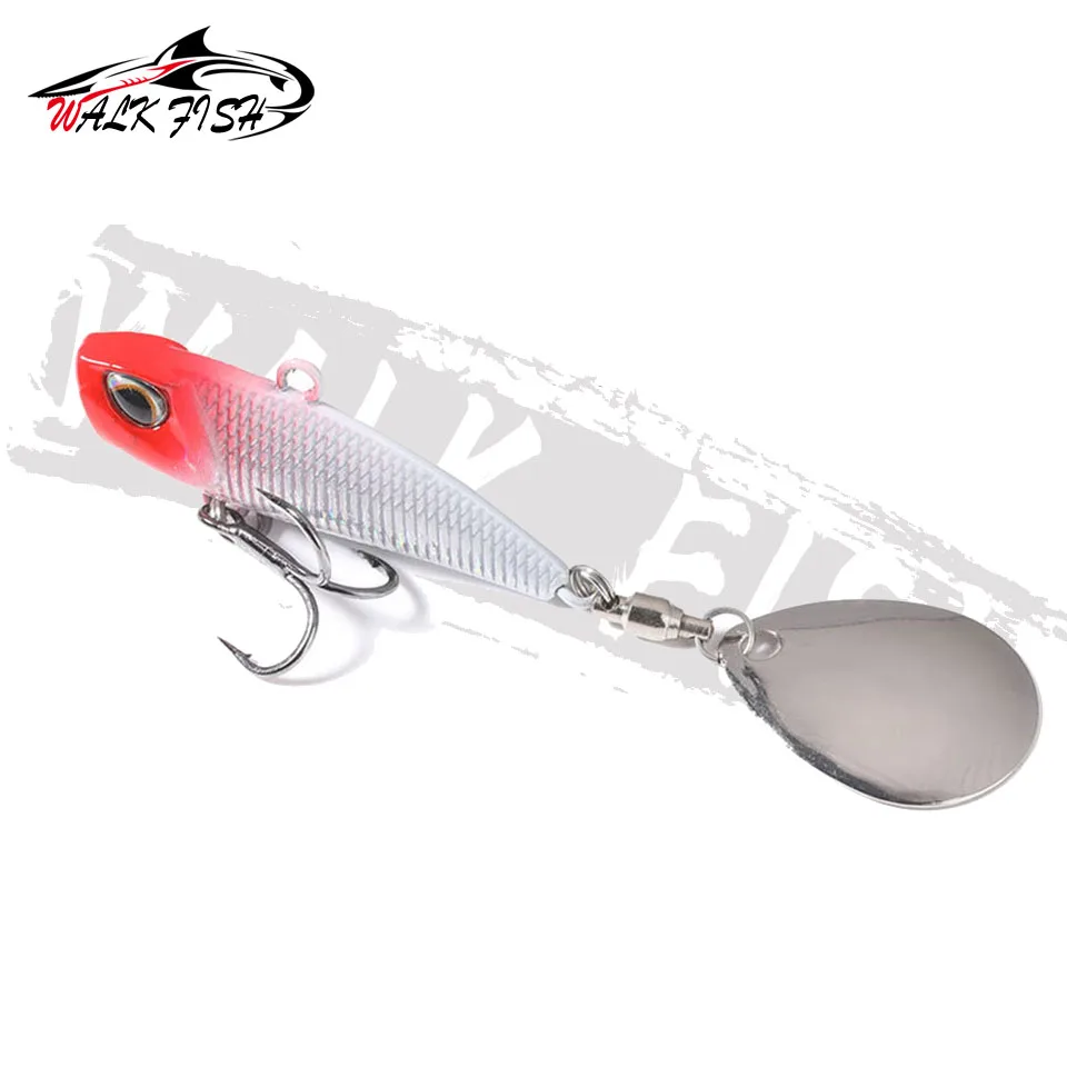 WALK FISH 7g 11g 15g 21g Spinner Köder Metall VIB Angeln Köder Rotierenden Schwanz Vibration pailletten Japan Wobbler Trolling Köder Pesca