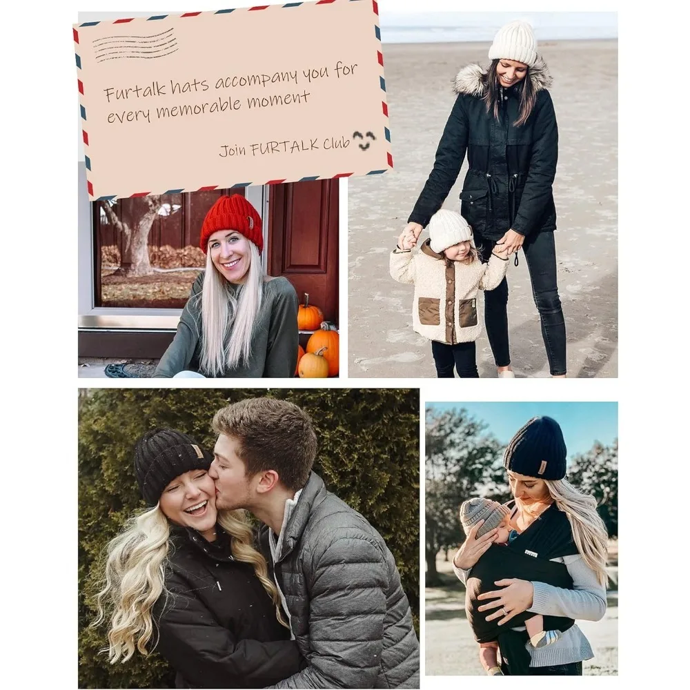 

Зимние шапки для женщин, шапка-бини на флисовой подкладке, вязаная массивная женская снежная шапка