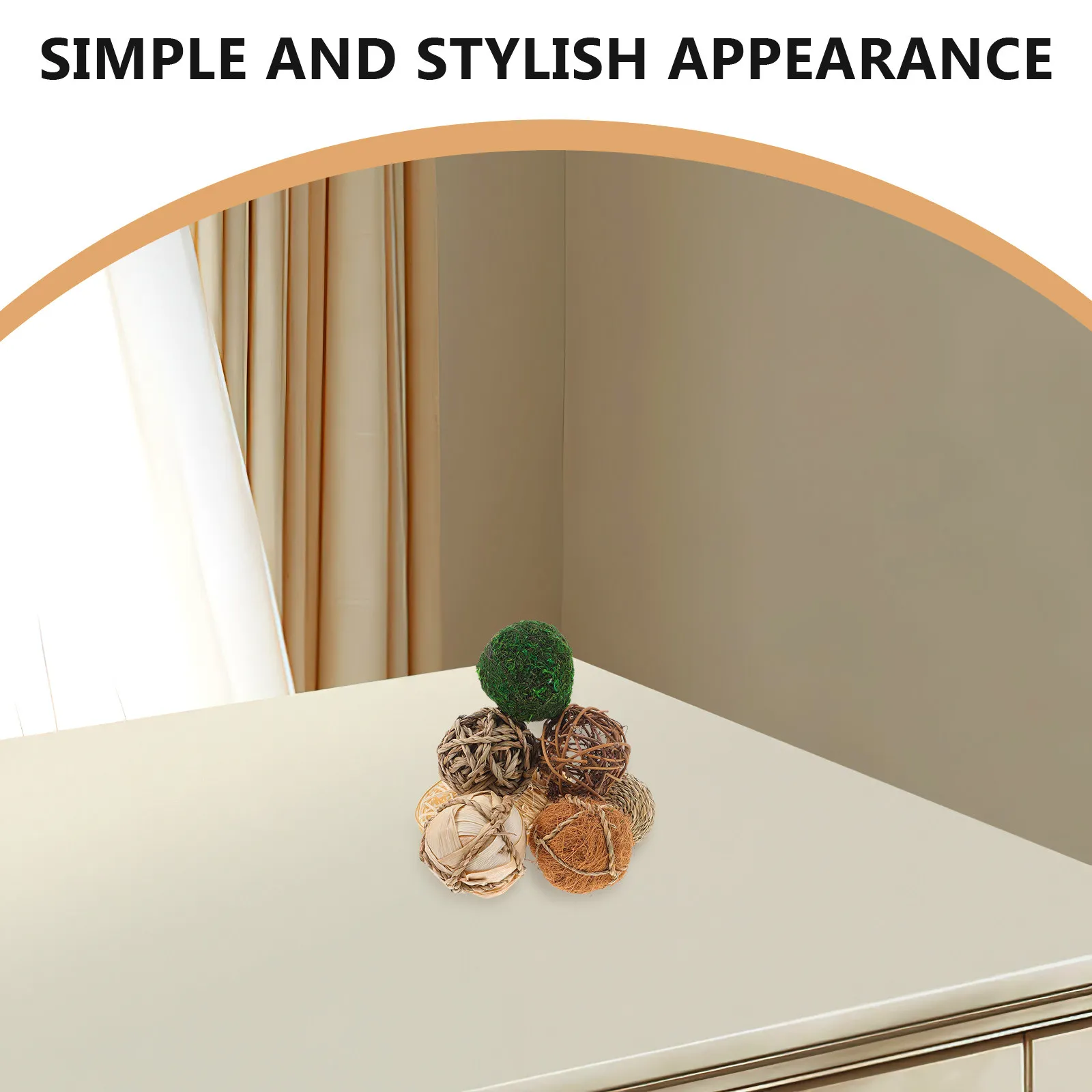 

Набор из 8 натуральных плетеных ротанговых шаров: декоративные сферы для ваз и чаш, украшение для гостиной, спальни, свадебный декор в деревенском стиле