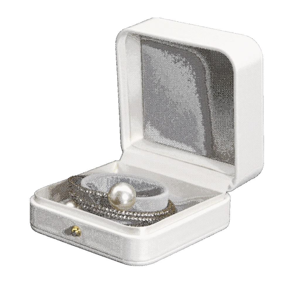 

PU Leather Jewelry Gift Box White Flannel Lining Jewelry Packaging Box Multiple Specifications Ring Case Wedding