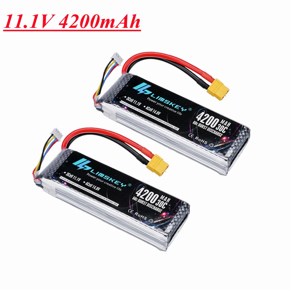 11.1v 3s lipo battery For RC Off-road vehicle Car Boat Quadcopter Parts 11.1V 4200mah 30C Rehargeable Battery For RC Toy