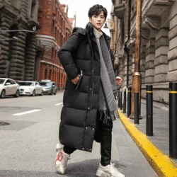 Down Jacket Men Long Lovers Over The Knee Long Thickened Winter Coat 2022 New Lovers Trend Handsome Men and Beautiful Women Coat