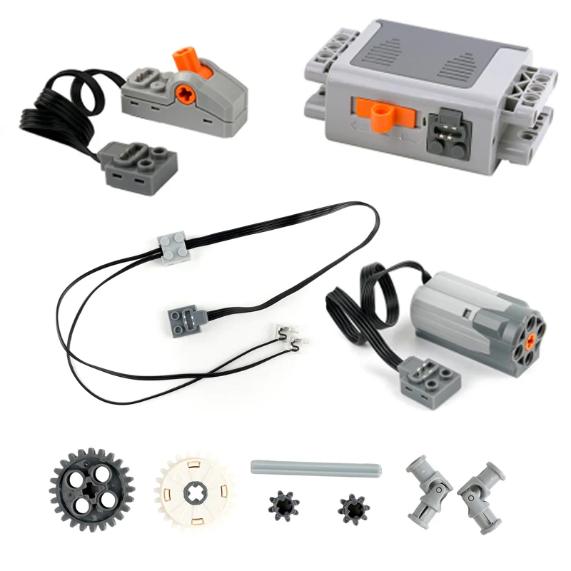 Power Functions M Motor Technology Building Block Set Parts With Gears/Shaft Connector Assembly 42068 Toy MOC Bricks Accessories