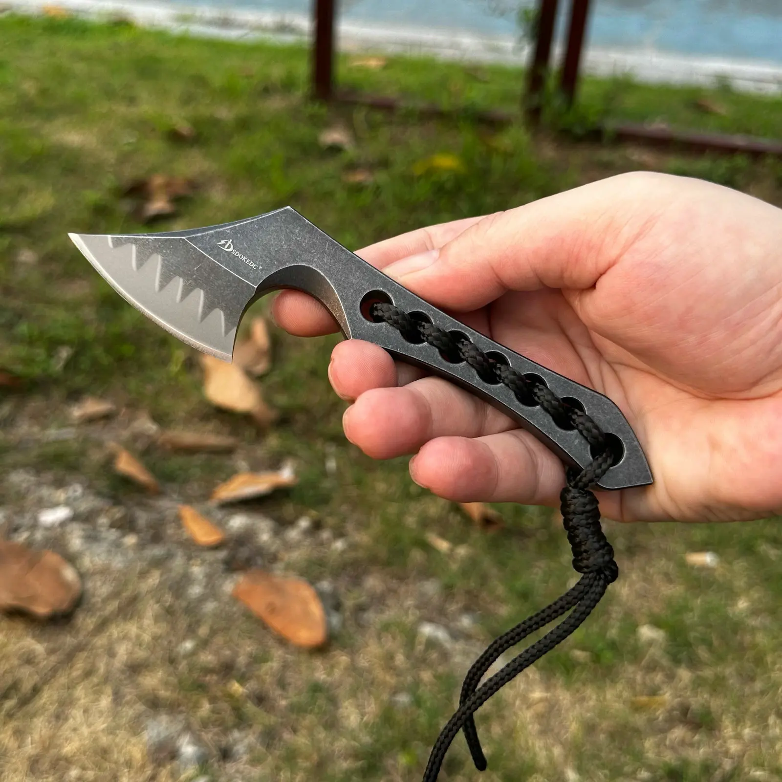 SDOKEDC Full Tang 9CR18MOV Steel Mini EDC Tool With Sheath Fixed Blade Outdoor Camping Utility Knife view 3