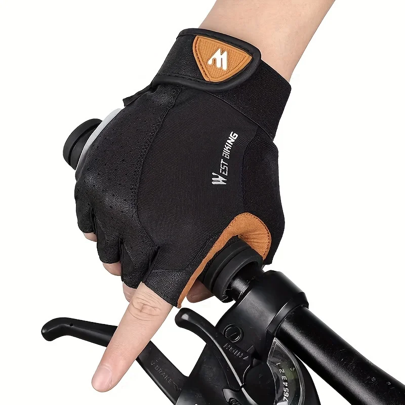 West Rider Riding Gloves Half Finger Bicycle Motorcycle Bicycle Short Finger Riding Gloves Non-slip Equipment