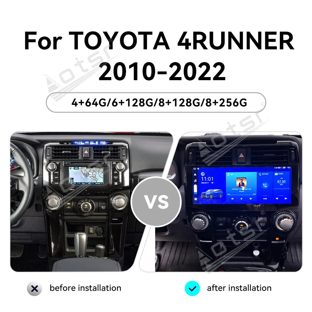 12.3'' Android 13 For Toyota 4RUNNER 2010-2022 Car GPS Navigation CarPlay HD Touch Screen Head Unit Multimedia Player Radio Auto