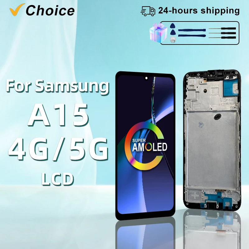 AAA +++ AMOLED SM-A155F LCD para Samsung Galaxy A15 4G pantalla táctil para Samsung A15 5G SM-A156B piezas de repuesto de pantalla