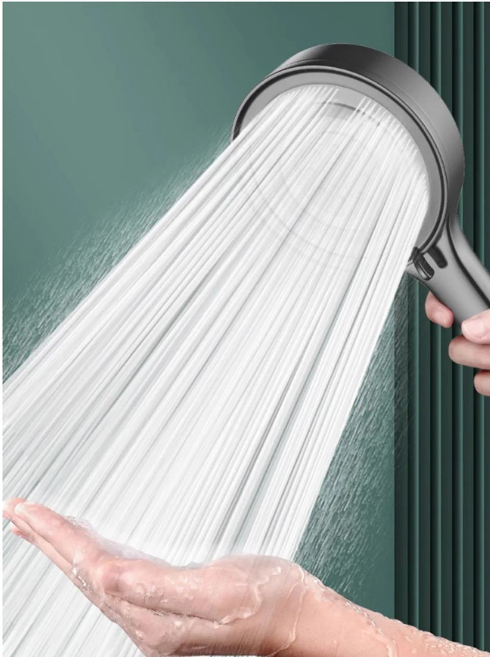 ew 120mm Big Panel Musurjoy Bathroom Shower/Shower System Powerful Booster Spray Shower Head/5 Spout Modes/Large Panel Outlet