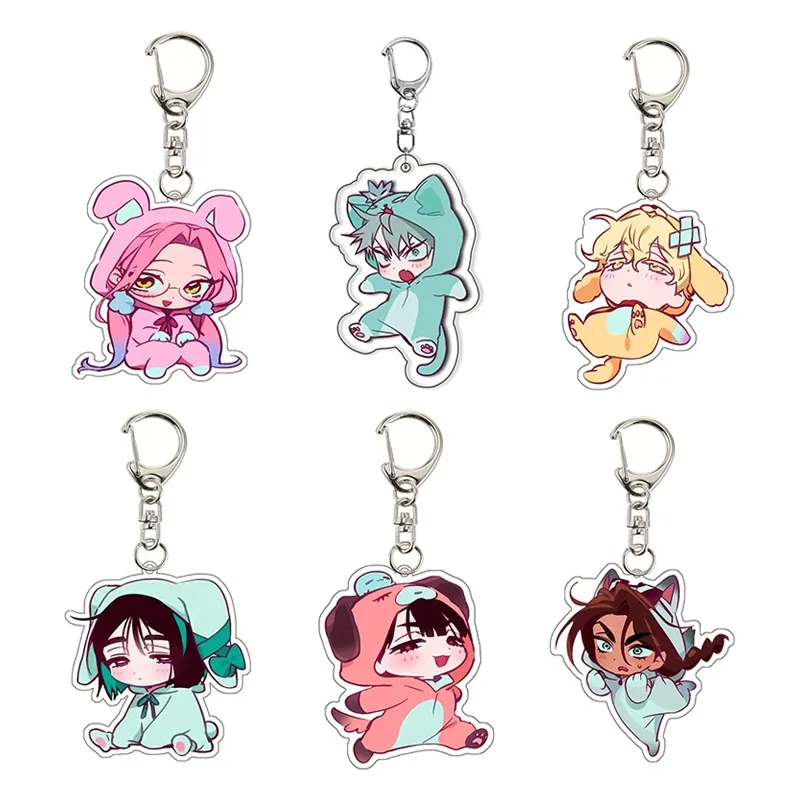 Anime ALIEN STAGE Keychain Pendant Car Key Chain Acrylic Stand MIZI SUA TILL IVAN HYUNA LUKA Fans Gifts cosplay Accessories