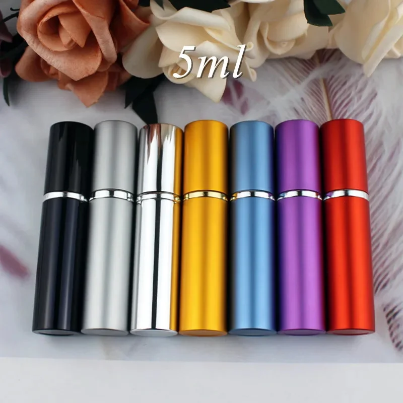 

5ml Portable Mini Perfume Glass Bottle Travel Aluminum Spray Atomizer Empty Metal Parfume Atomiser Sprayer