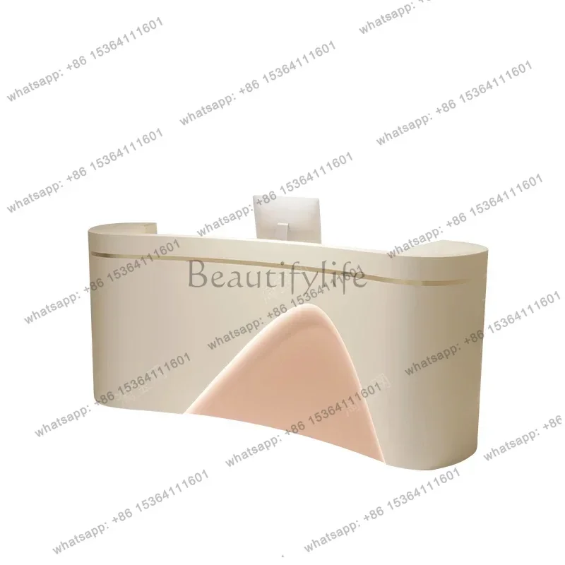 LSNordic Luxury Reception Desks Modern Simple Beauty Salon Cashier Desk Outfit Shop Podium Salon Furniture Balcão De Recepção FY