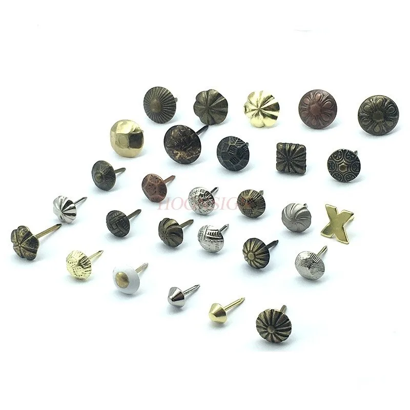 100pcs Sofa nail, antique copper nail, decorative nail, extended push pin, antique nail, round head nail