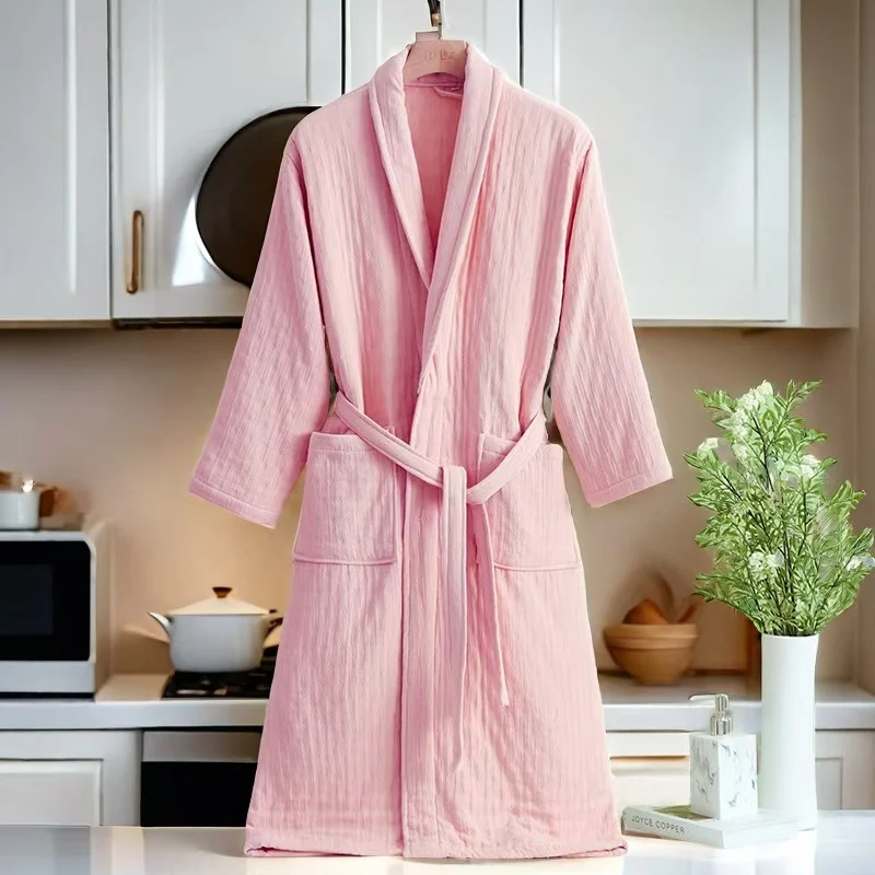 

Large Size Flannel Couple Robe Men Bathrobe Gown Autumn Winter Thicken Warm Sleepwear Loose Coral Fleece Home Wear Loungewear