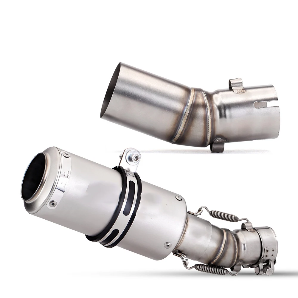 For CFMoto 450SR 450SS 2022-2025 450 SR SS Escape Motorcycle Exhaust 51MM Middie Link Pipe Slip-On With Silvery Muffler Tips