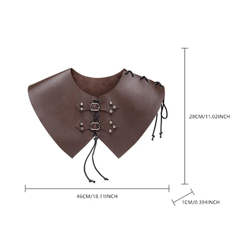 1pc medieval retro ombro armadura couro do plutônio renascentista cavaleiro armadura halloween cosplay palco desempenho acessório
