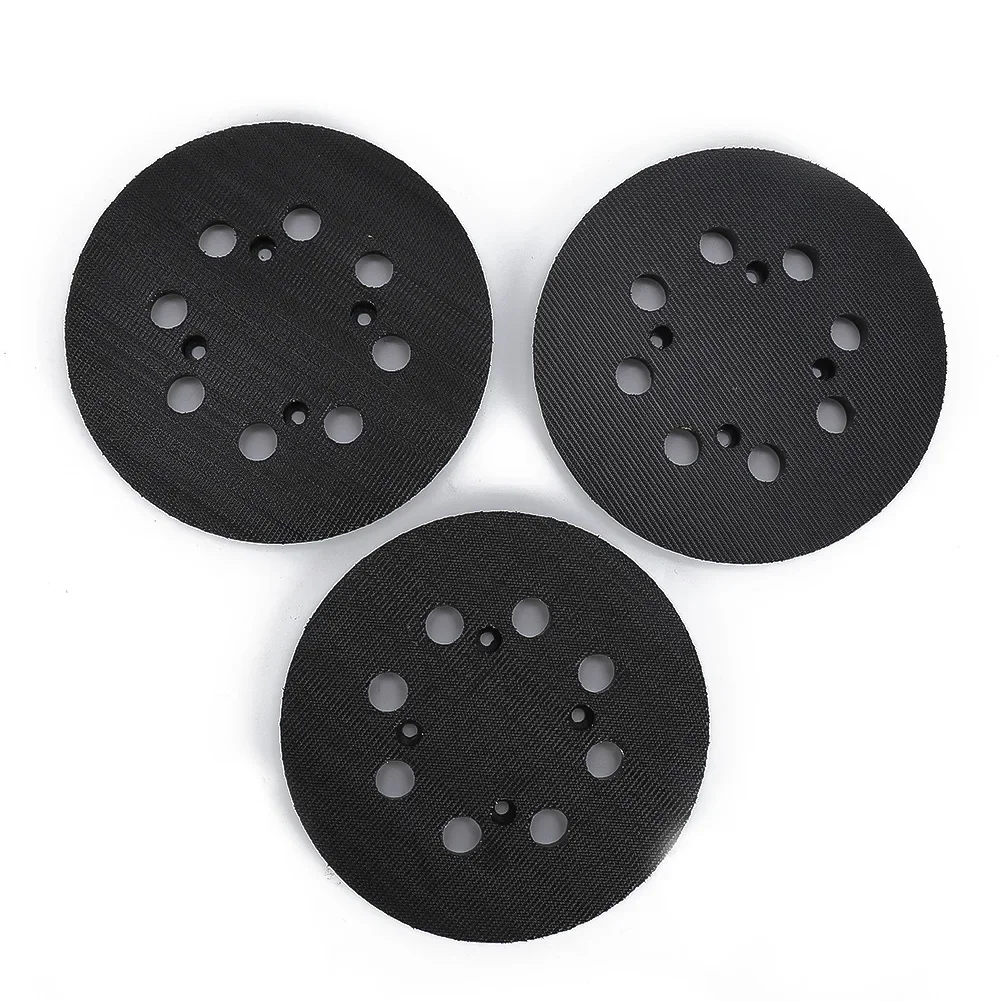 

High Density Hook, Uniform Stickness, 3 PCS 5 Inch 125mm 8Hole Hook&Loop Sanding Pad Backing Pads For DWE6423 Sander