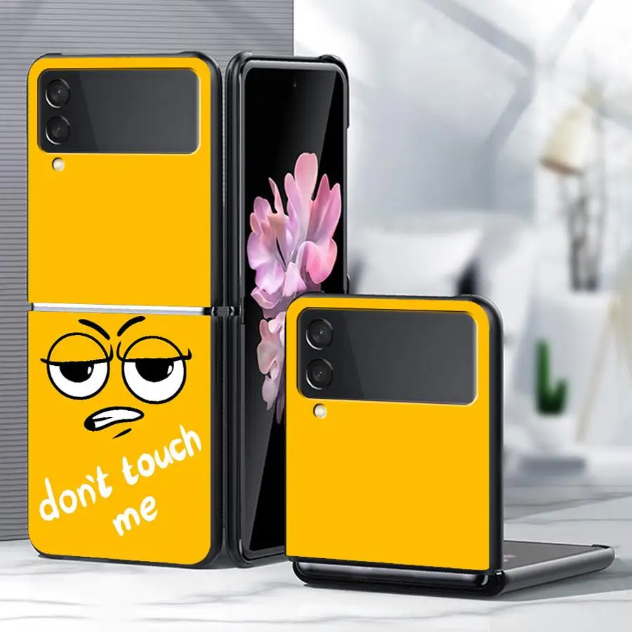 Case for Samsung Galaxy Z Flip 8 Flip5 Flip7 FE Flip3 Flip6 Z Flip 7 6 5 4 3 Flip4 Phone Shell Funda Cute Expression Pattern