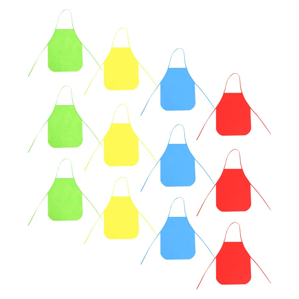 

12 Pcs Smock Apron Painting Aprons for Colorful Non-woven Fabric Childrens