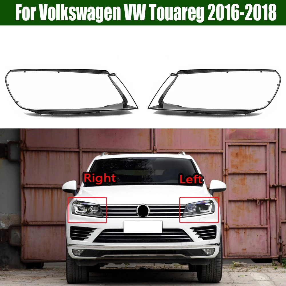 

For Volkswagen VW Touareg 2016 2017 2018 Headlamp Cover Transparent Lamp Shade Shell Lens Plexiglass Replace Original Lampshade