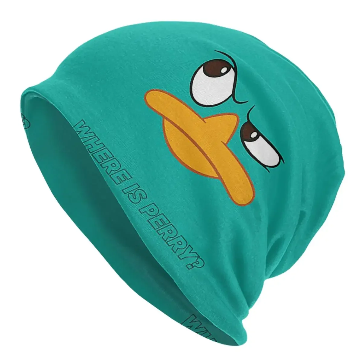 Perry The Platypus Warm Knitted Cap Fashion Bonnet Hat Autumn Winter Outdoor Beanies Hats for Men Women Adult