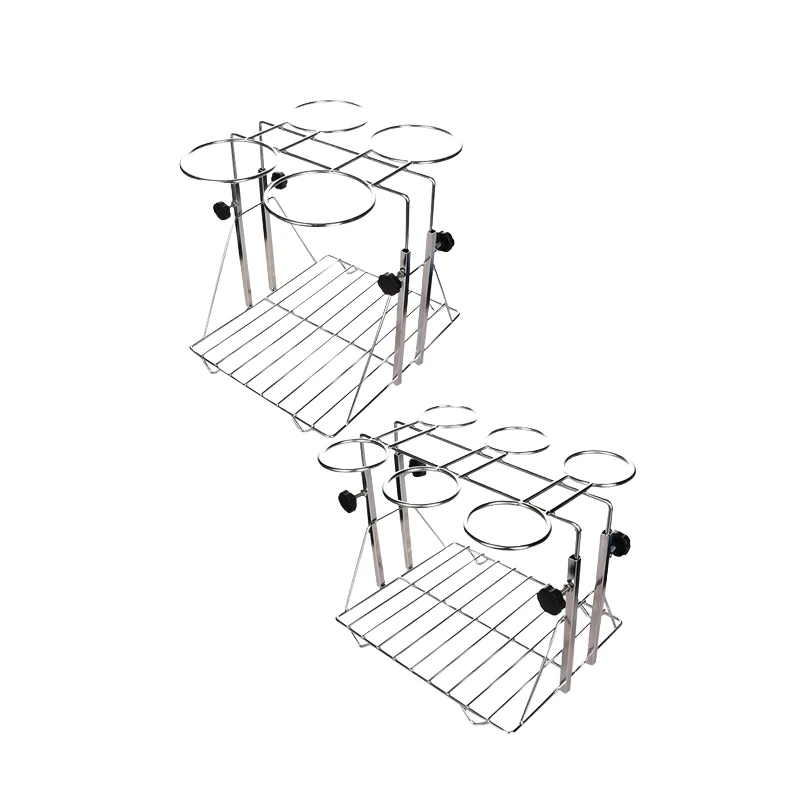 Imbuto di separazione in acciaio inossidabile Rack regolabile da laboratorio Robusto e durevole Imbuto antigoccia a forma di pera 60ML-5000ML JVLAB