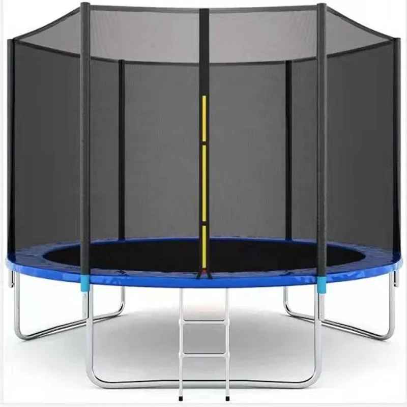 High Quality 12ft Indoor / Outdoor Round Trampoline Fitness Jumping Bed with Protective Net for Kid's Amusement Facilities