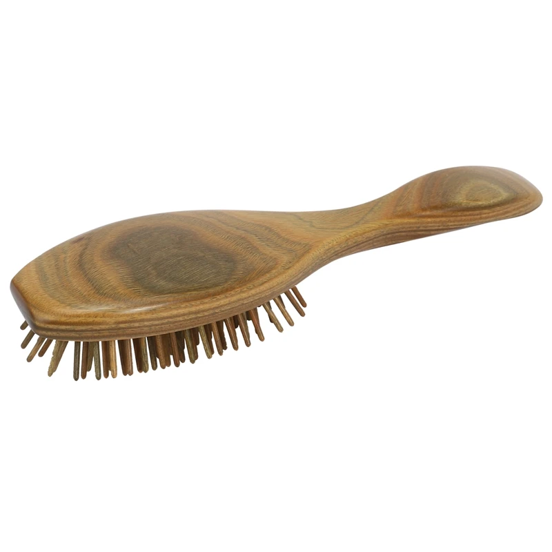 Brosse à cheveux en bois de santal, poignées naturelles faites à la main, peigne de massage, avec boîte cadeau