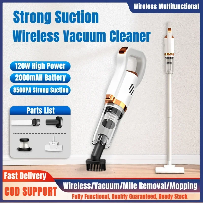 Handheld Wireless Vacuum Cleaner Portable Cordless Strong Suction Air Gun Rechargeable Dust Collector For Home Car Hoover Hair