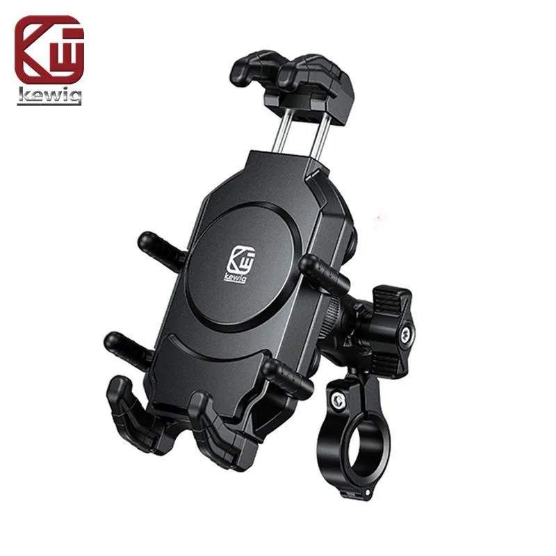 Kewig NEW Motorcycle Phone Holder Anti-Vibration GPS Navigation Bracket Handlebar Mirror Fork Stem Mount for 5.4-7.2