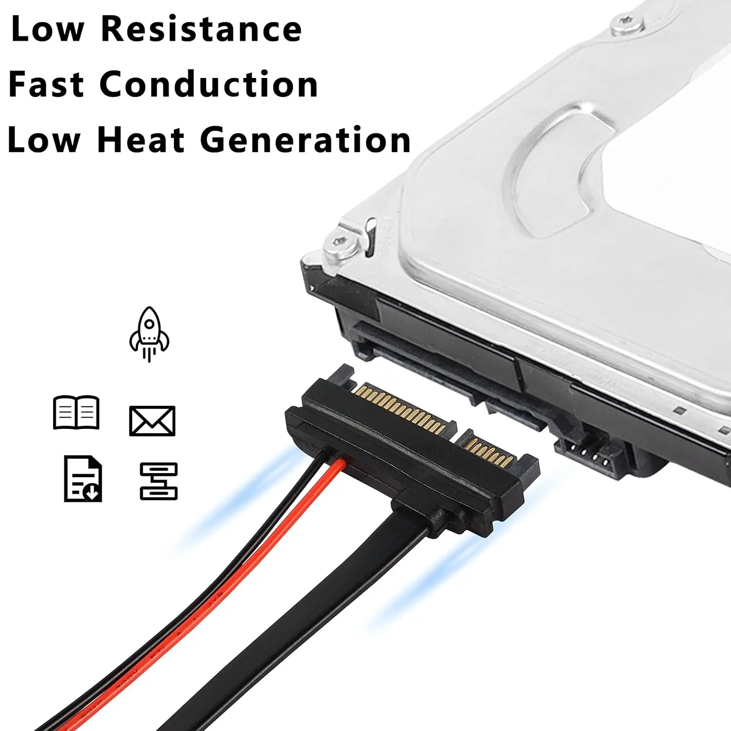 Slimline SATA 22 Pin Male to 13 Pin Female Cable Adapter, Serial ATA 7+15 to 7+6 Extension Connector for Desktop Laptop CD-ROM