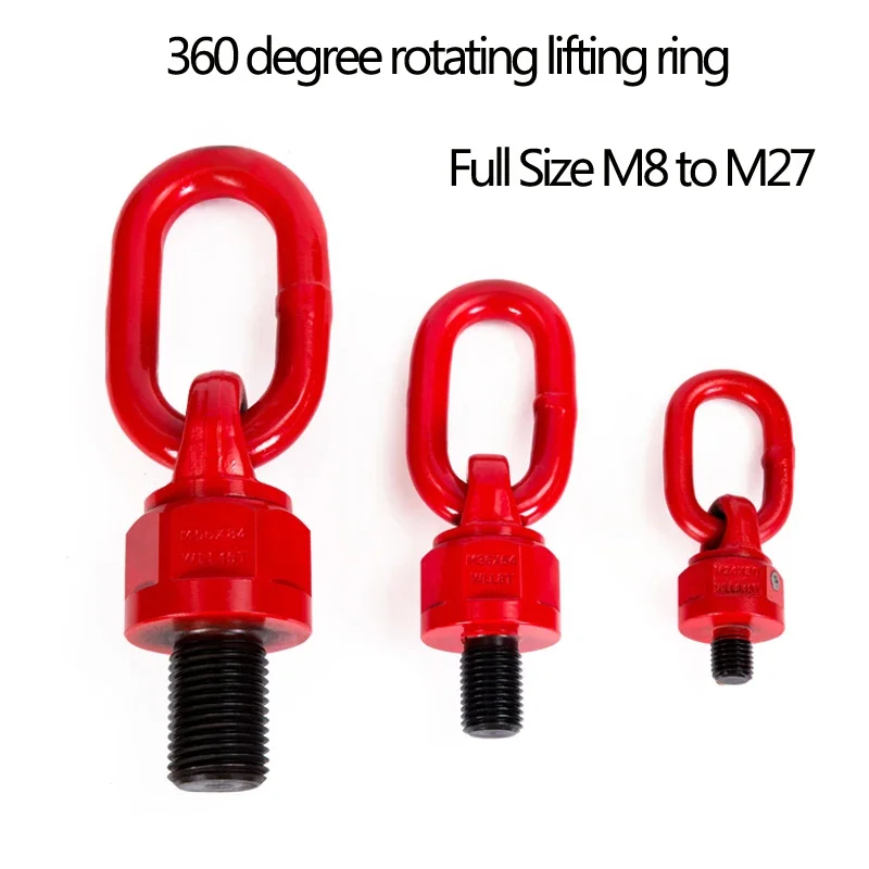 

360° Rotating Crane Lifting Ring For Hoisting Mould High Strength Screw Universal Eyebolt Size M8 M10 M12 M14 M16 M20 M22 M24