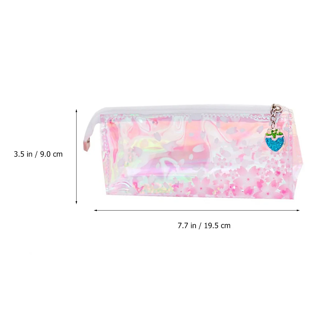 1 قطعة حقيبة القلم لامعة مقلمة ترتر خفيفة الوزن سعة كبيرة الطلاب القرطاسية الحقيبة حامل قلم للمدرسة