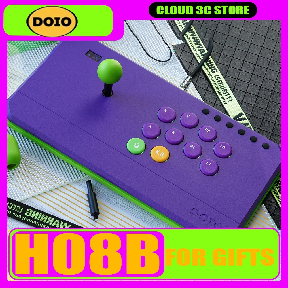 DOIO HITBOX KBGM-H08B Keyboard Aluminium Alloy Backlight PBT For PS4 5 Switch Gaming Keyboard Customized PC Steam Accessories