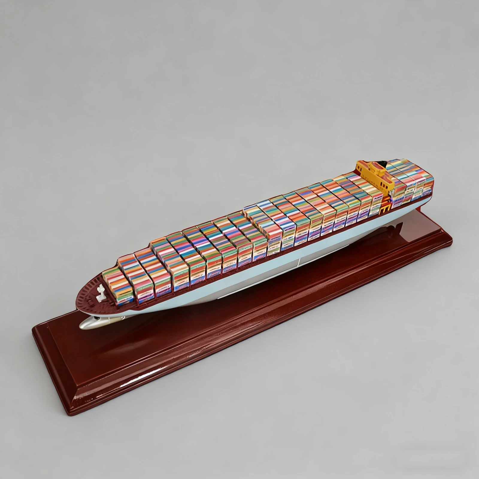 1/1000 Simulation Container Ship Model 35cm Resin 3D Printed with Exquisite Details Ships Static Model Ship Toy Ornament