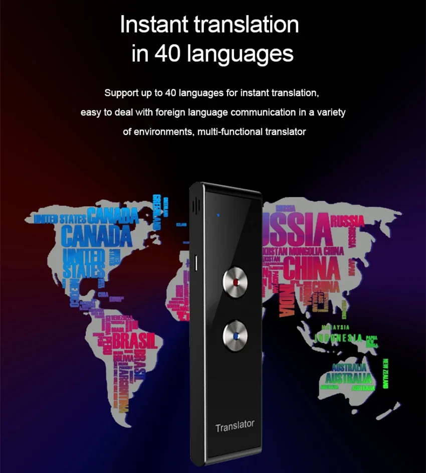 

NEW T8+ Instant Voice Translators Mini Portable Intelligent Interpreters Real Time Voice 40 Languages Wireless For Travelling
