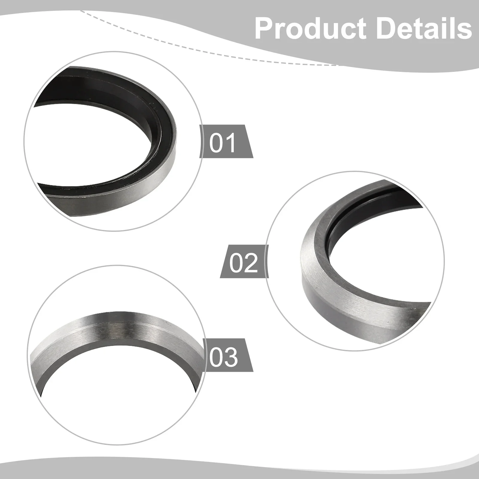 

Bike Headset Stainless Steel Bicycle General Headset Repair Bearings MH-P518K 1-1/2\\\\\\\" ACB518K 4 Cycling Accessories