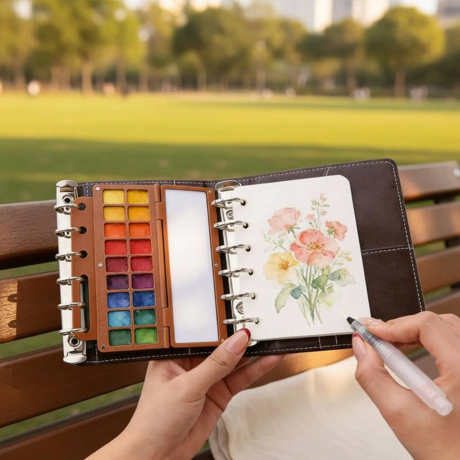 Watercolor Journal Set Gift Box Travel Sketchbook Kit Portable Travel Watercolor Sketchbook