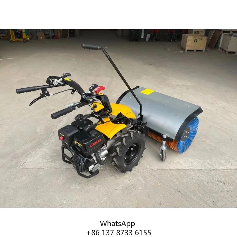 6.5 Horsepower Snow Plow Small All-Terrain Tires Snowplow Machine Manual 6.5 Horsepower Snow Sweeping Machine