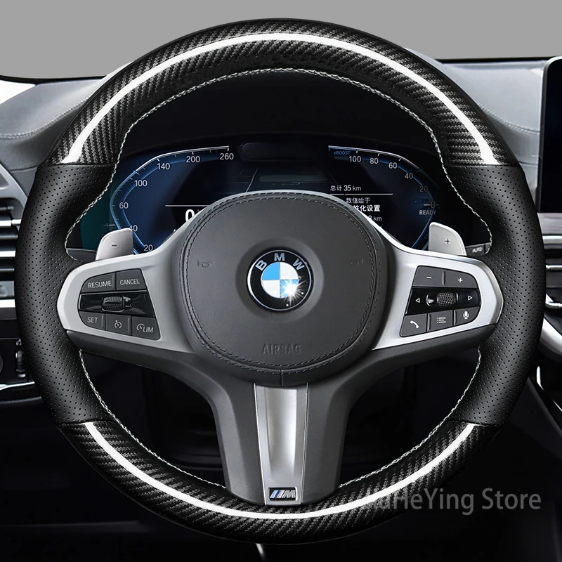 

Suitable for BMW 5 Series Steering Wheel Cover Suede 7 Series 3 Series 1 Series 325LI/X1X3X4X5X6 Handsewn Handle Cover