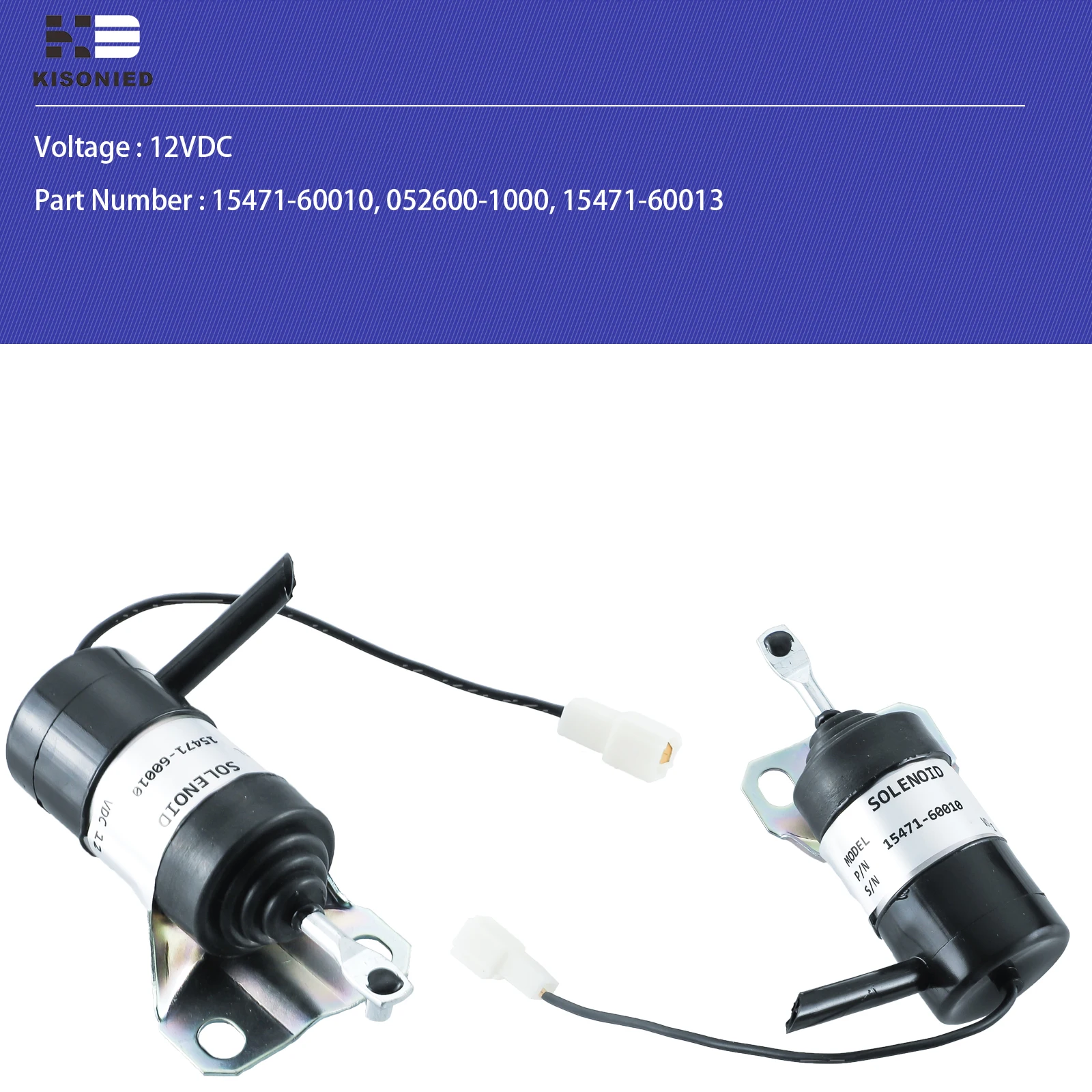 15471-60010 052600 -1000 การใช้ปิด Solenoid 15471-60013 สําหรับ Kubota R400B รถแทรกเตอร์ Part เครื่องกําเนิดไฟฟ้าหยุด Solenoid 12V