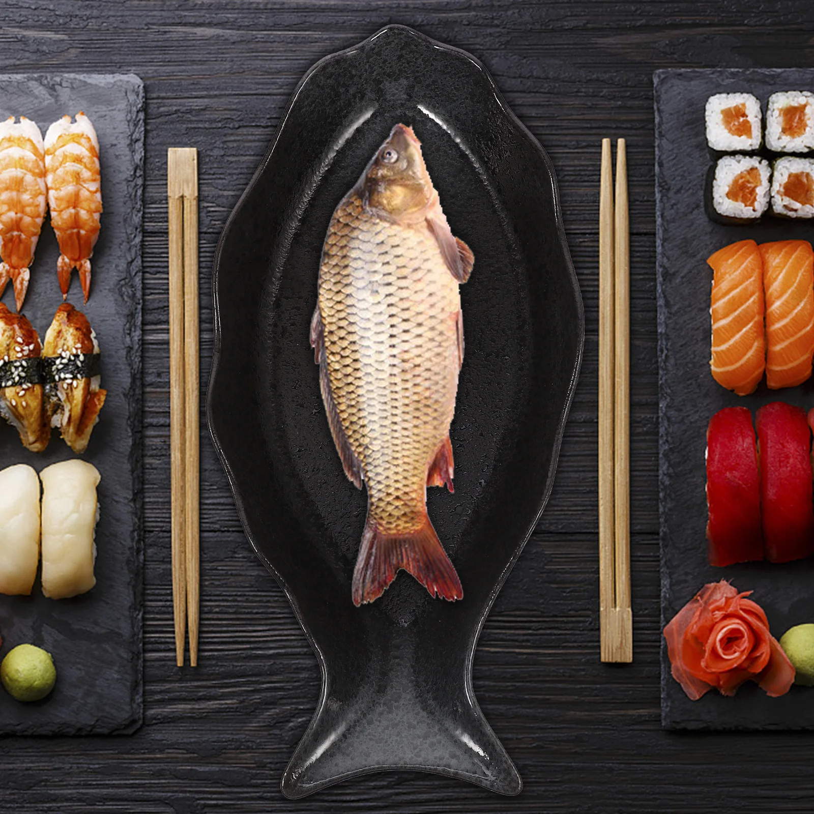 

Керамическая тарелка премиум-класса в японском стиле, сервировочная тарелка для еды на пару, посудомоечная машина, микроволновая печь, безопасная для домашней вечеринки, ресторана