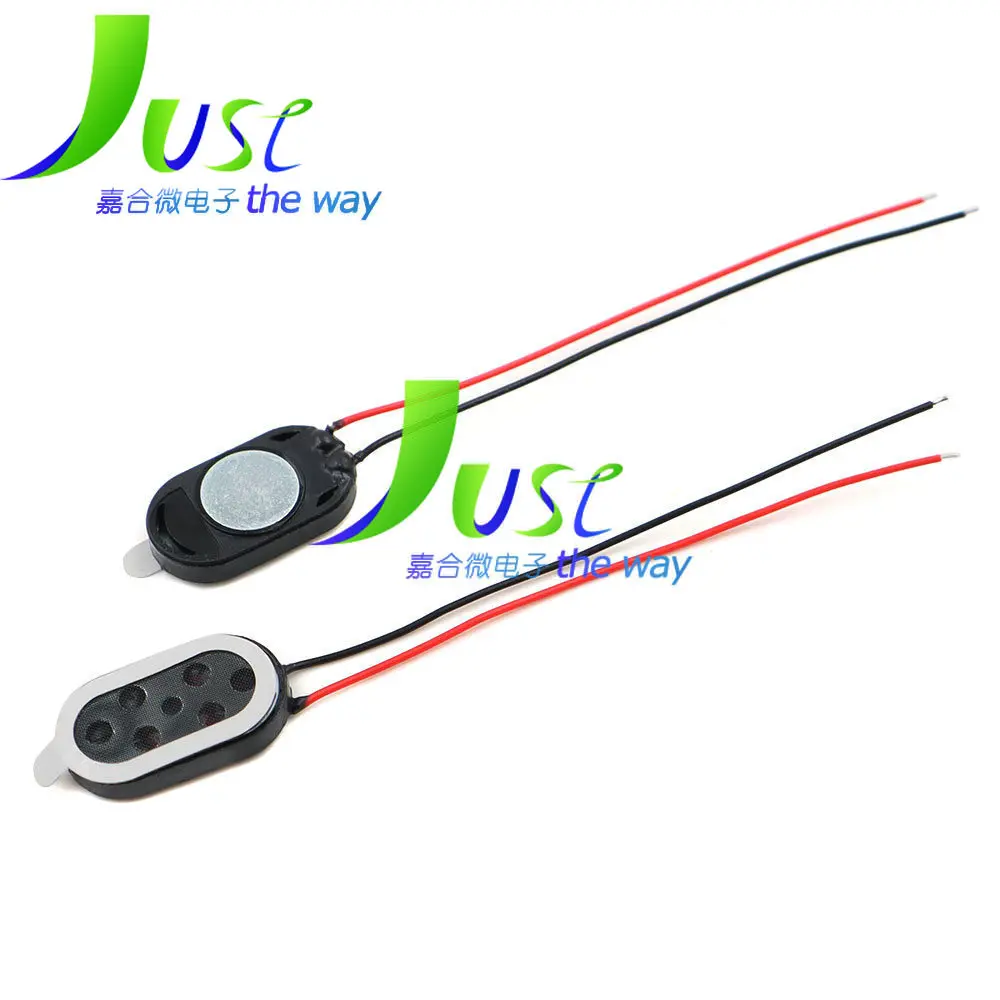 5Pcs/Lot 1810 Internal Magnetic Plastic Speaker 8Ohm 1 Watt Elliptical Flat Panel MP3 Speaker Wire Length 60MM 18*10MM 8R 1 Watt