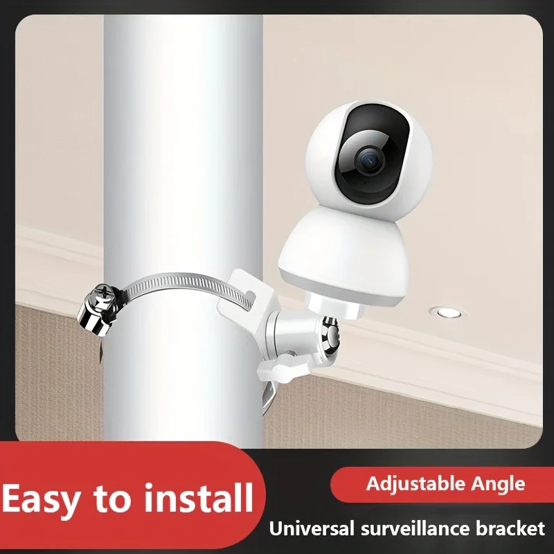 

Wire pole monitoring support without drilling, easy to install, strap-type monitoring base with adjustable angle, suitable for w