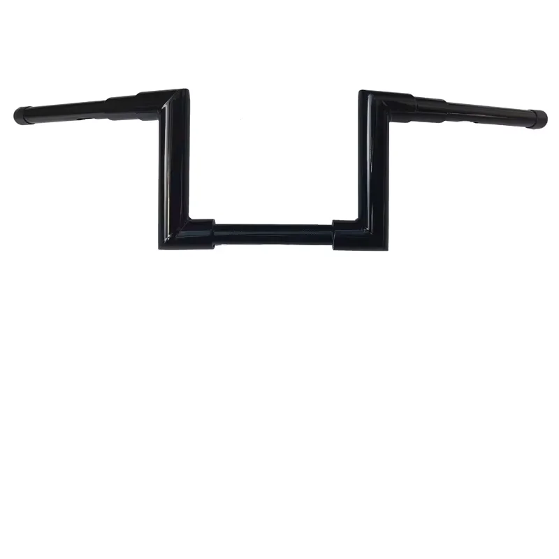 YUNTANMT Gloss black Height 8/10/12inch Rise 1.5 Inch Fat Z Handlebar Ape Hanger Bar For Harley Sportster Softail Dyna Road king