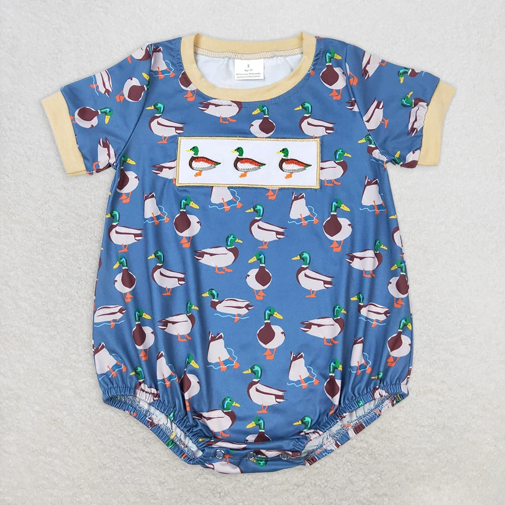 

Baby Boys Duck Short Sleeve Romper Summer Ruffle Outfit Infant Boys Clothing Summer Romper Short Socks Set
