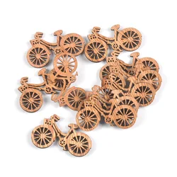 10pcs Retro Wooden Bicycles Slice DIY Scrapbooking Crafts Embellishment Home Ornament Handmade Supplies Accessories m1676