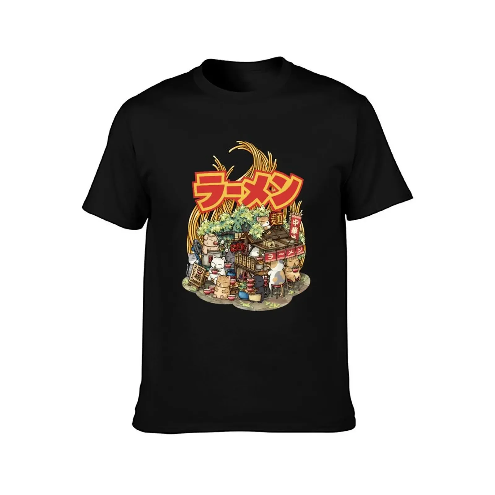 Chubby Cats Ramen Noodle T-Shirt vintage anime shirt sublime custom shirt summer shirt fitted t shirts for men