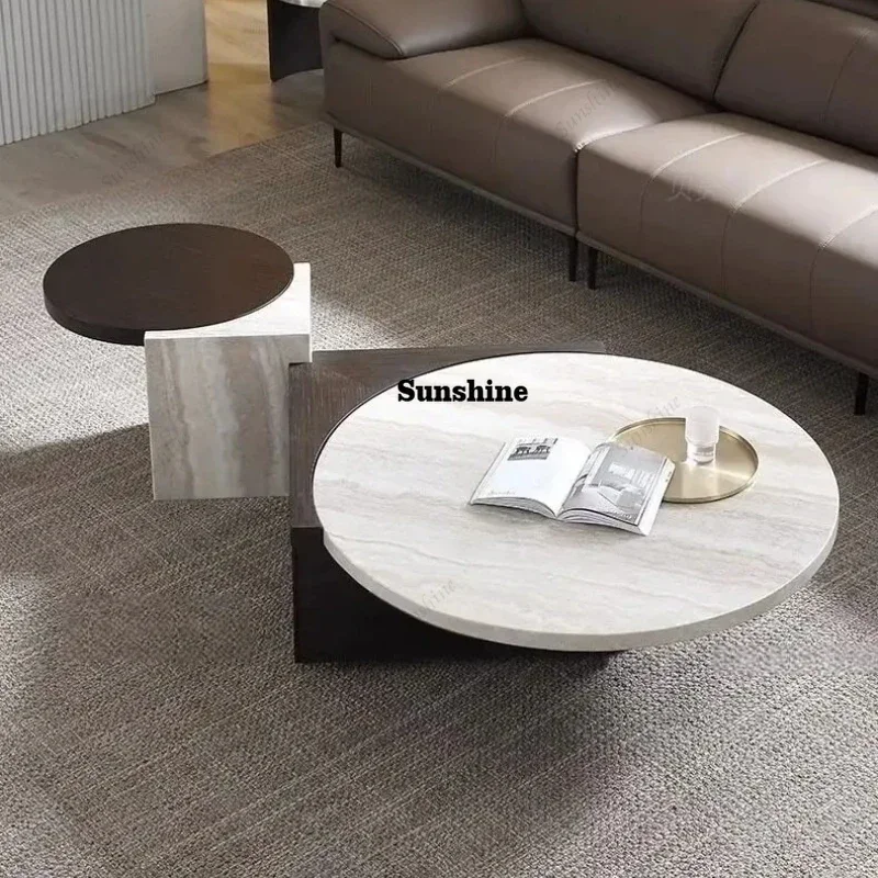 combination modern light luxury minimalist creative home round marble pattern T*