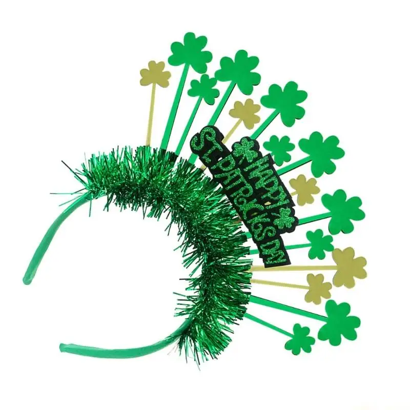 31BF Stylish Irish Themed Plastic Hair Band for Gatherings School Outdoor Use