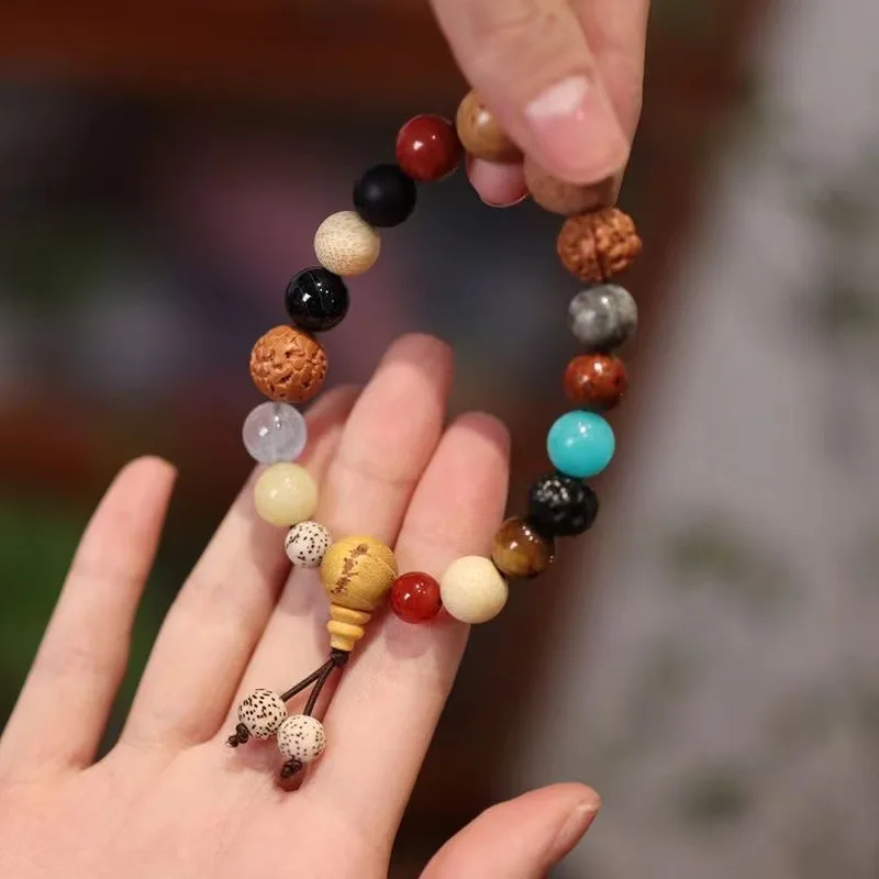 18-bead , hand-held prayer beads, star and moon Bodhi bracelet